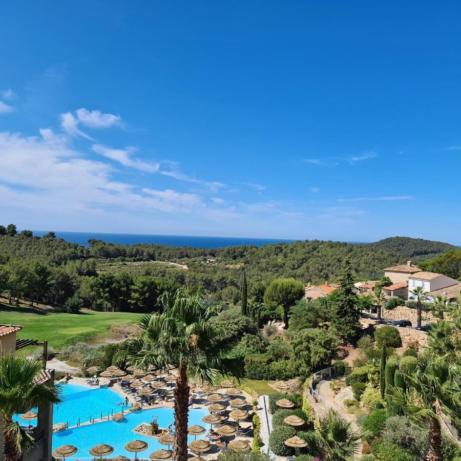Ferienwohnung Hameau Des Amandiers - Vue Mer, Golf Et Vignes Saint-Cyr-sur-Mer Exterior foto