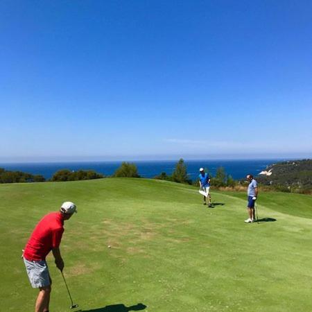 Ferienwohnung Hameau Des Amandiers - Vue Mer, Golf Et Vignes Saint-Cyr-sur-Mer Exterior foto